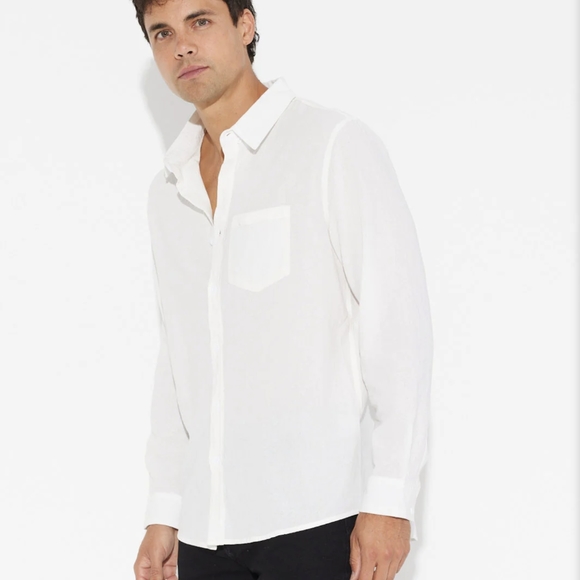 NWT Linen Cotton Button Down Shirt - Picture 2 of 5